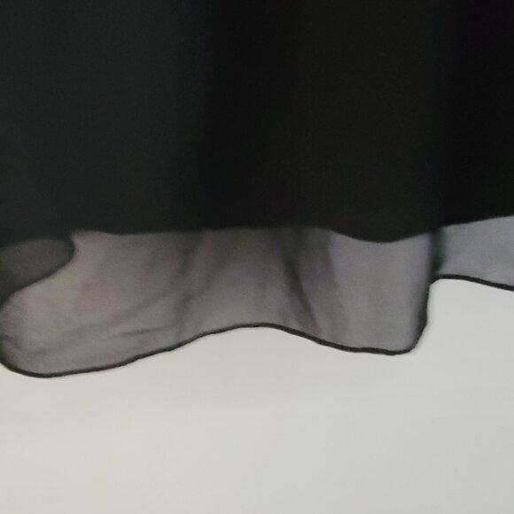 Manner Black Chiffon ta k top  lined with beaded straps - Picture 7 of 7